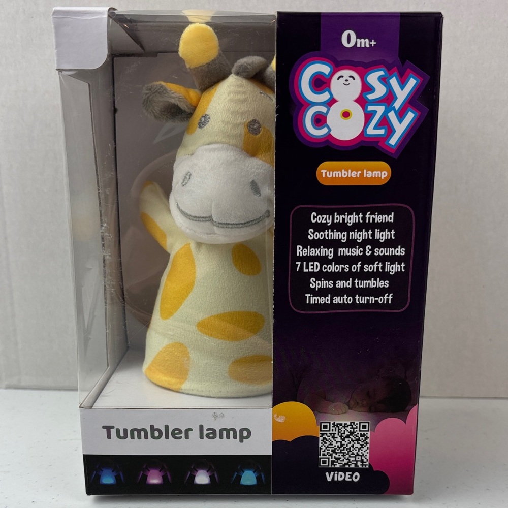 Yellow Giraffe Tumbler Lamp Plush Night Light